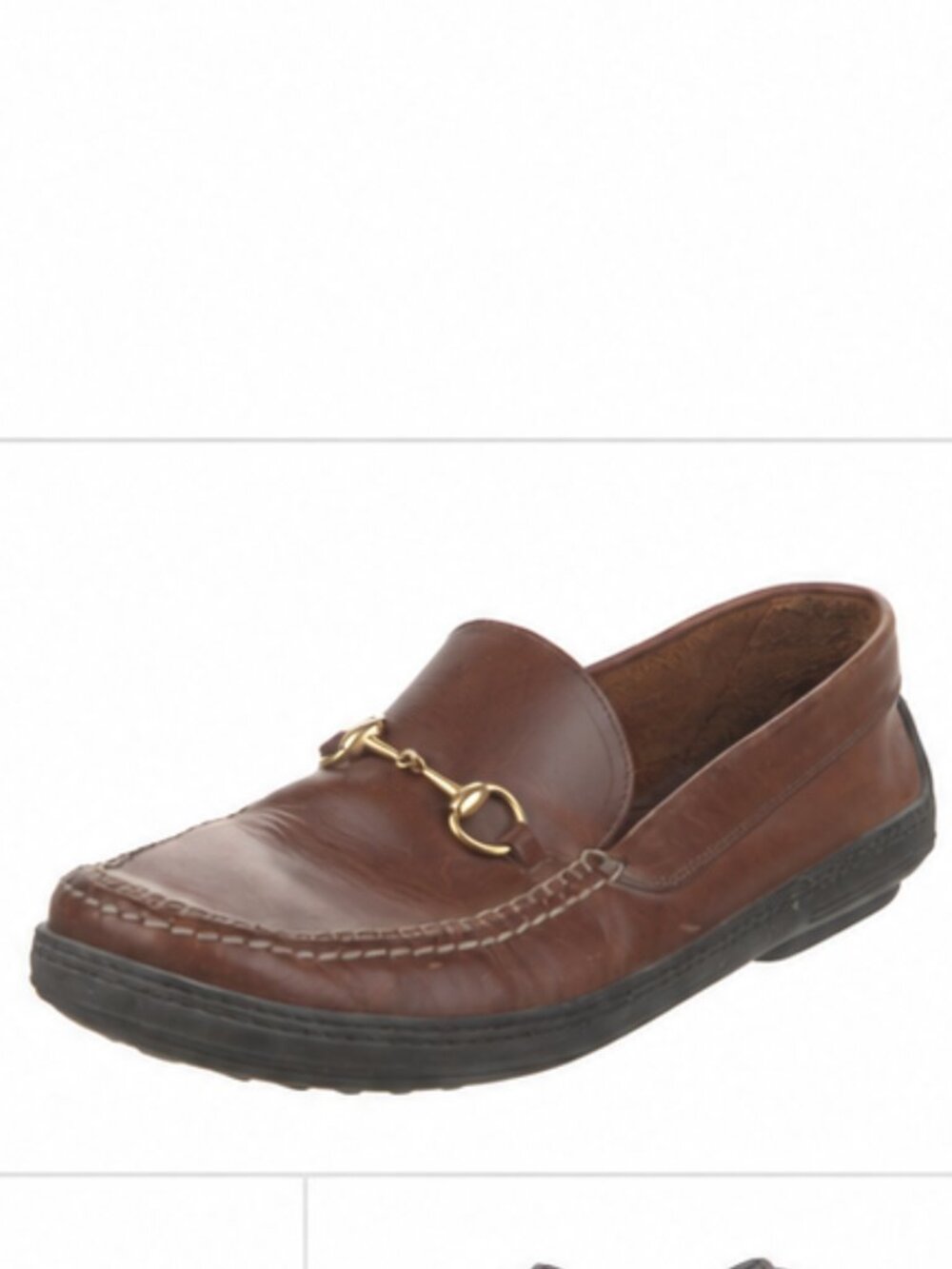 Gucci Horsebit Driver Loafers Men 11 UK 10.5 Brown Leather Driving Shoes Italy